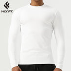 Mens Running Fitness 75%nylon 25%spandex  Long Sleeve Shirt SY-AL16863 print logo 13