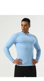 Mens Running Fitness 75%nylon 25%spandex  Long Sleeve Shirt SY-AL16863 print logo 16