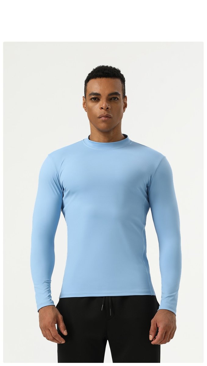 Mens Running Fitness 75%nylon 25%spandex  Long Sleeve Shirt SY-AL16863 print logo 19
