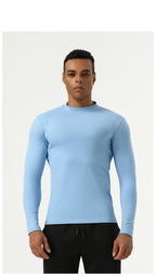 Mens Running Fitness 75%nylon 25%spandex  Long Sleeve Shirt SY-AL16863 print logo 19