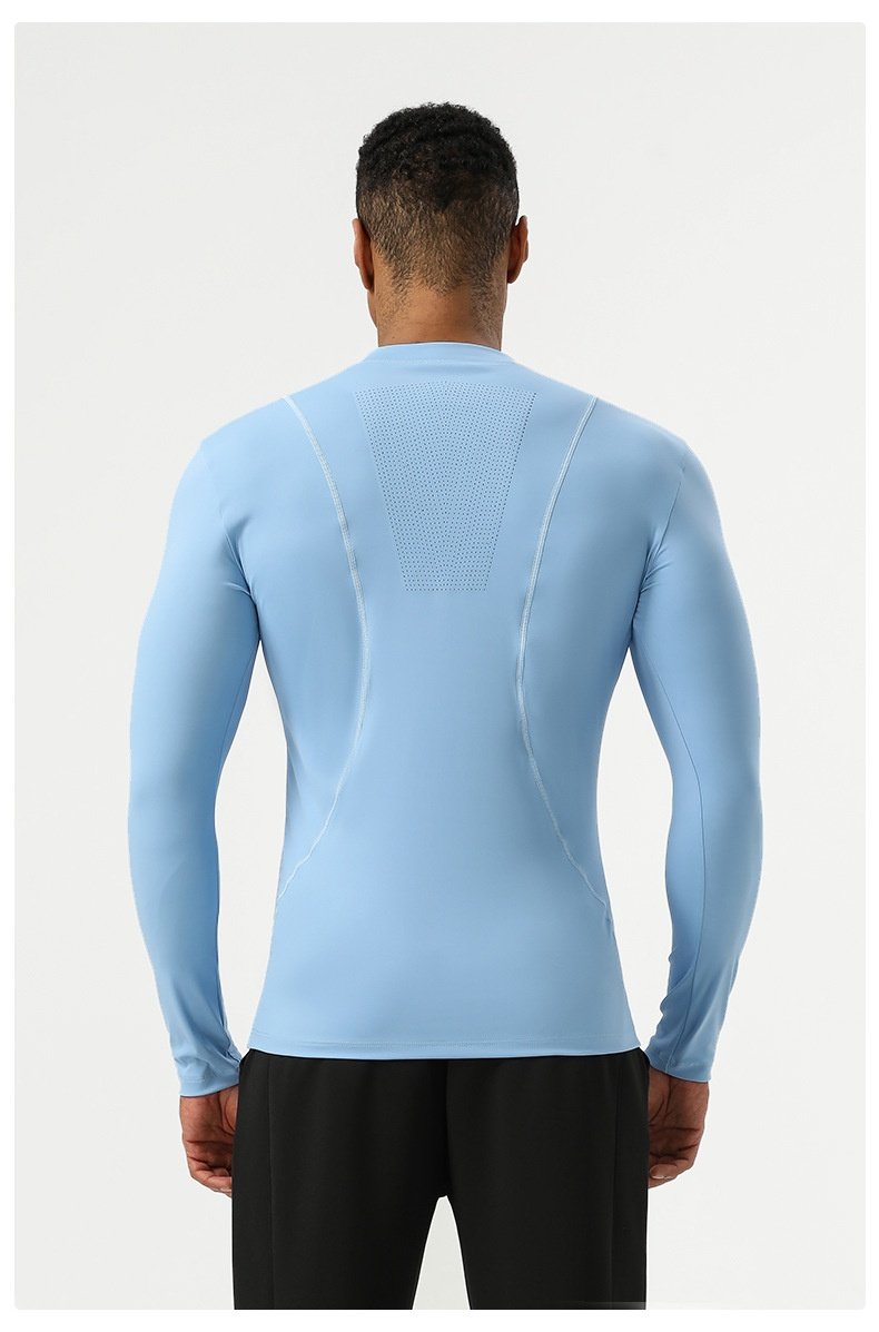 Mens Running Fitness 75%nylon 25%spandex  Long Sleeve Shirt SY-AL16863 print logo 20