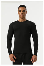 Mens Running Fitness 75%nylon 25%spandex  Long Sleeve Shirt SY-AL16863 print logo 23