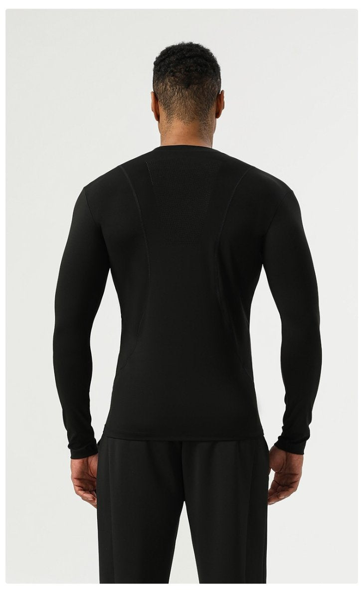 Mens Running Fitness 75%nylon 25%spandex  Long Sleeve Shirt SY-AL16863 print logo 24