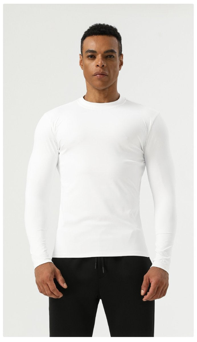 Mens Running Fitness 75%nylon 25%spandex  Long Sleeve Shirt SY-AL16863 print logo 25