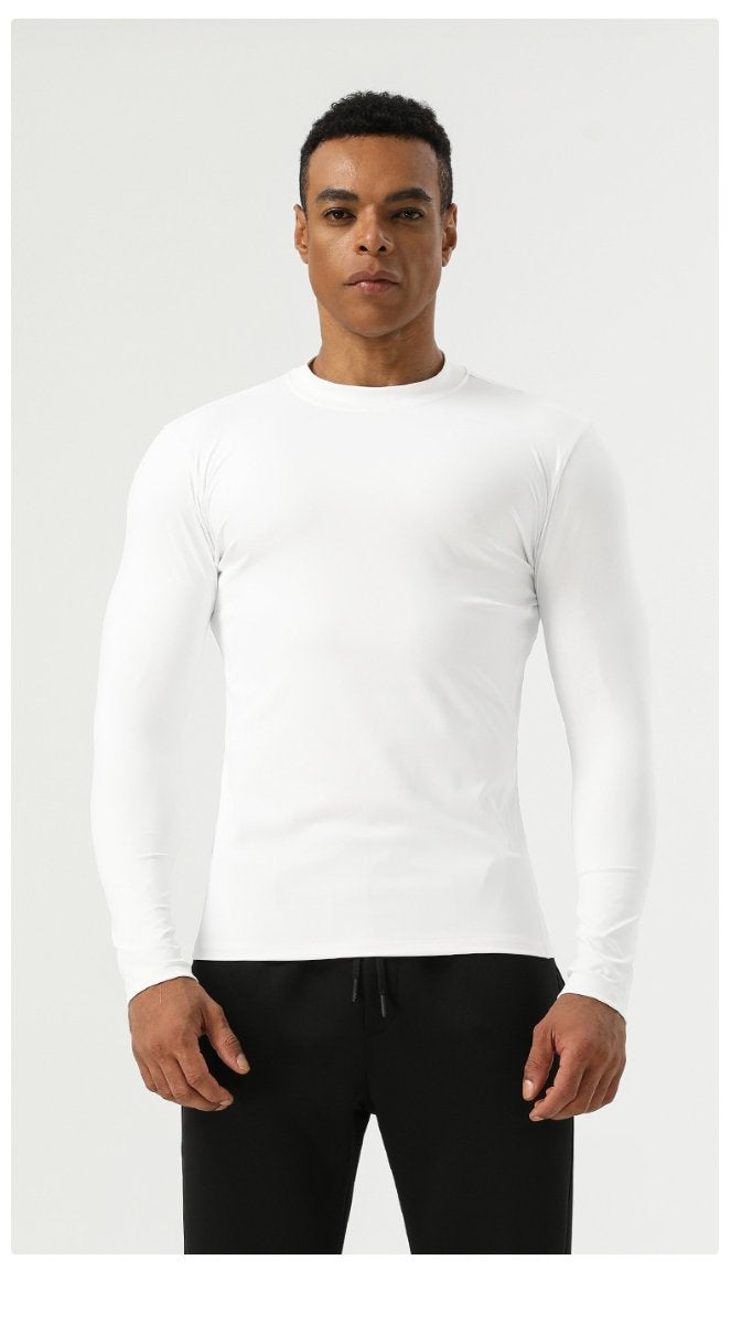 Mens Running Fitness 75%nylon 25%spandex  Long Sleeve Shirt SY-AL16863 print logo 26