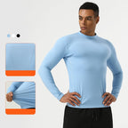 Mens Running Fitness 75%nylon 25%spandex  Long Sleeve Shirt SY-AL16863 print logo 6