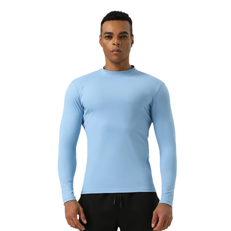 Mens Running Fitness 75%nylon 25%spandex  Long Sleeve Shirt SY-AL16863 print logo 8