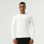 Mens Running Fitness 75%nylon 25%spandex  Long Sleeve Shirt SY-AL16863 print logo 9