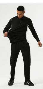 Mens Training Fitness 75%nylon 25%spandex Quarter Zip Shirt SY-AL16865 print logo 13