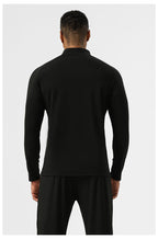 Mens Training Fitness 75%nylon 25%spandex Quarter Zip Shirt SY-AL16865 print logo 17