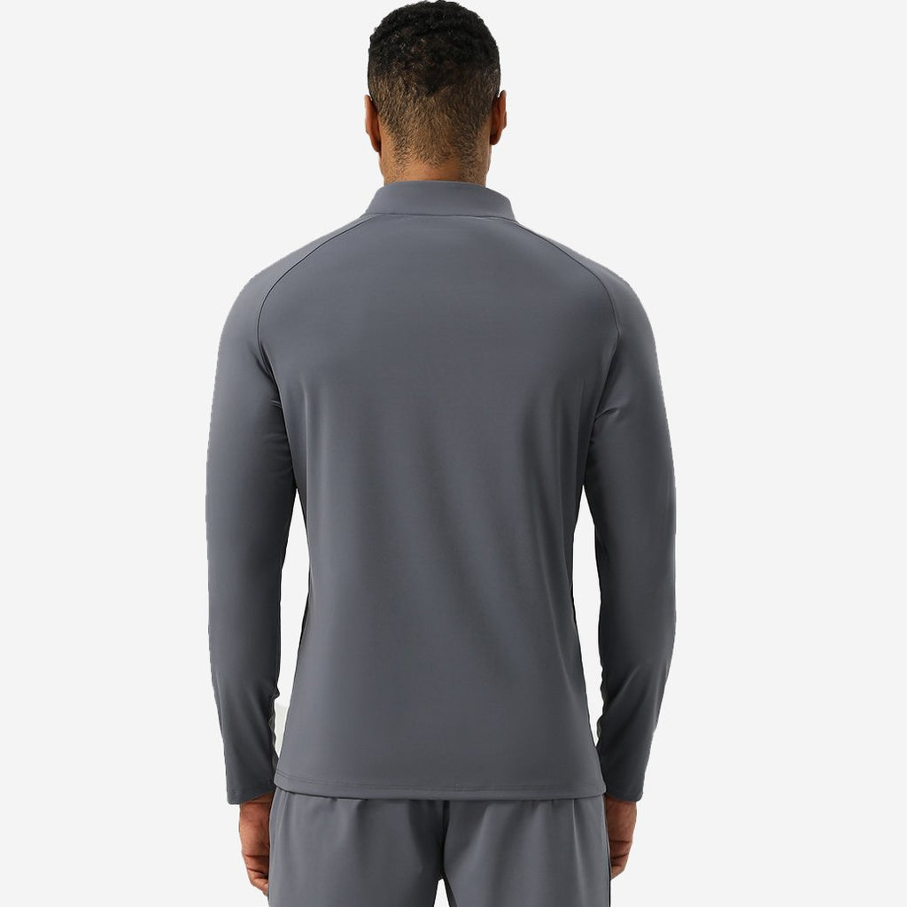 Mens Training Fitness 75%nylon 25%spandex Quarter Zip Shirt SY-AL16865 print logo 2
