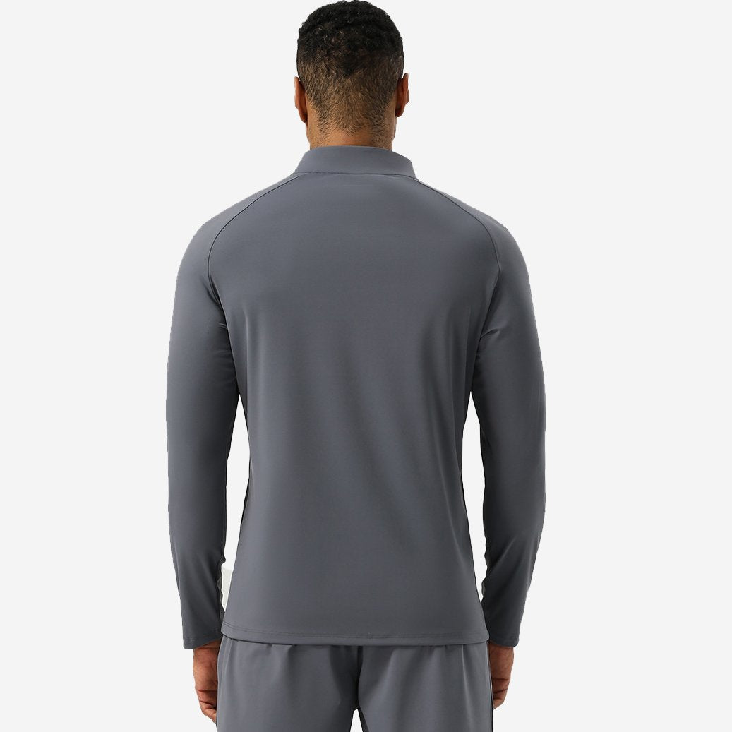 Mens Training Fitness 75%nylon 25%spandex Quarter Zip Shirt SY-AL16865 print logo 2