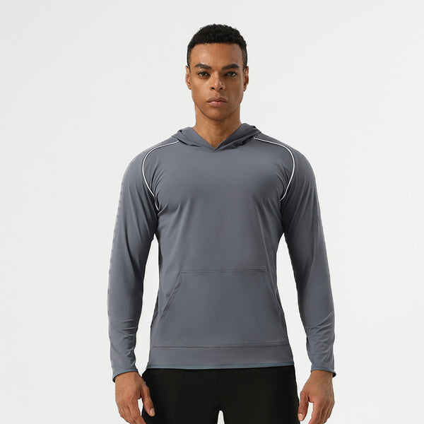Mens Running Workout 75%nylon 25%spandex Long Sleeve Shirt SY-AL16871 print logo 1
