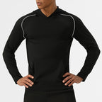 Mens Running Workout 75%nylon 25%spandex Long Sleeve Shirt SY-AL16871 print logo 11