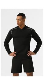 Mens Running Workout 75%nylon 25%spandex Long Sleeve Shirt SY-AL16871 print logo 18