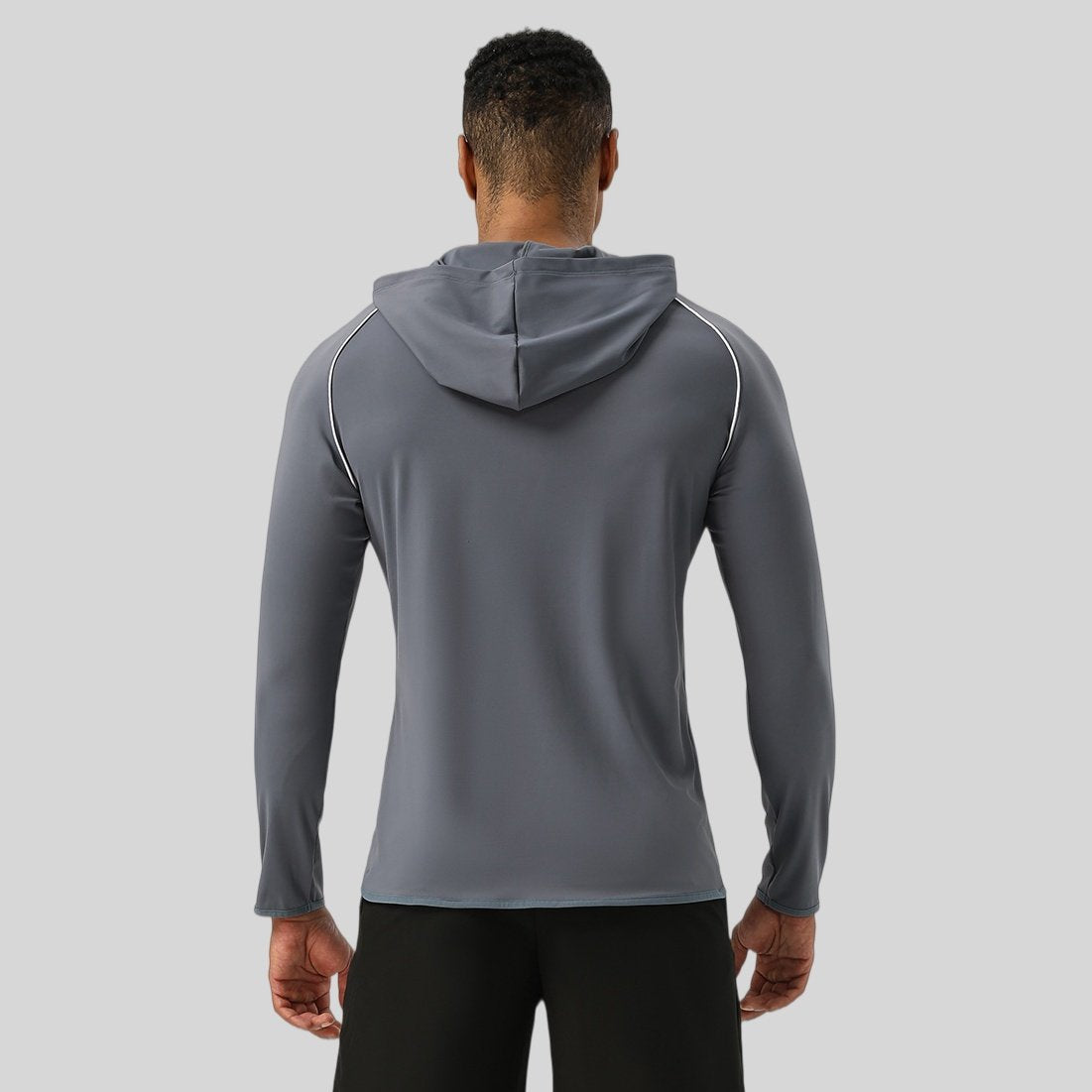 Mens Running Workout 75%nylon 25%spandex Long Sleeve Shirt SY-AL16871 print logo 2