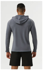 Mens Running Workout 75%nylon 25%spandex Long Sleeve Shirt SY-AL16871 print logo 21