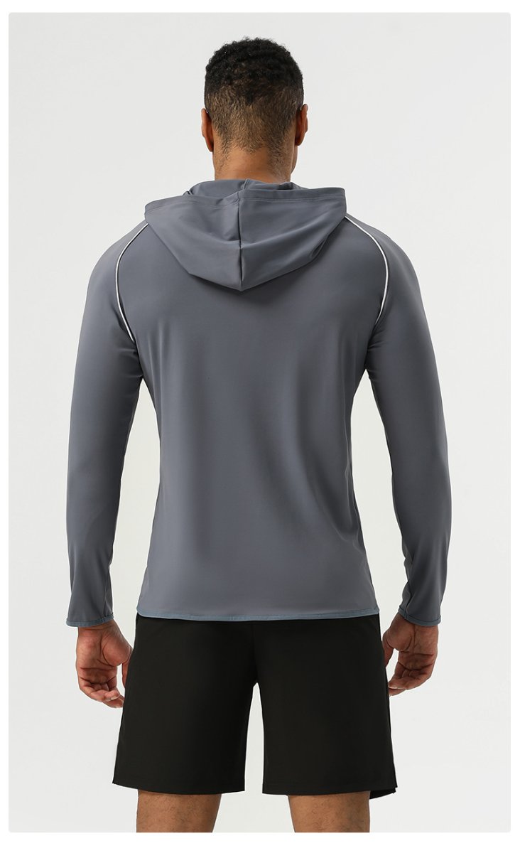 Mens Running Workout 75%nylon 25%spandex Long Sleeve Shirt SY-AL16871 print logo 21