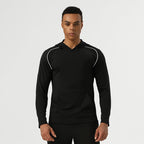 Mens Running Workout 75%nylon 25%spandex Long Sleeve Shirt SY-AL16871 print logo 3