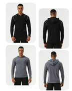 Mens Running Workout 75%nylon 25%spandex Long Sleeve Shirt SY-AL16871 print logo 5