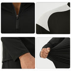Mens Activewear Sports 75%nylon 25%spandex Quarter Zip Shirt SY-AL16873 print logo 10