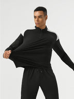 Mens Activewear Sports 75%nylon 25%spandex Quarter Zip Shirt SY-AL16873 print logo 12