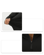 Mens Activewear Sports 75%nylon 25%spandex Quarter Zip Shirt SY-AL16873 print logo 13