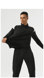 Mens Activewear Sports 75%nylon 25%spandex Quarter Zip Shirt SY-AL16873 print logo 15