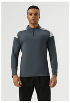 Mens Activewear Sports 75%nylon 25%spandex Quarter Zip Shirt SY-AL16873 print logo 17