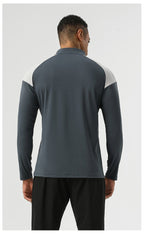 Mens Activewear Sports 75%nylon 25%spandex Quarter Zip Shirt SY-AL16873 print logo 18