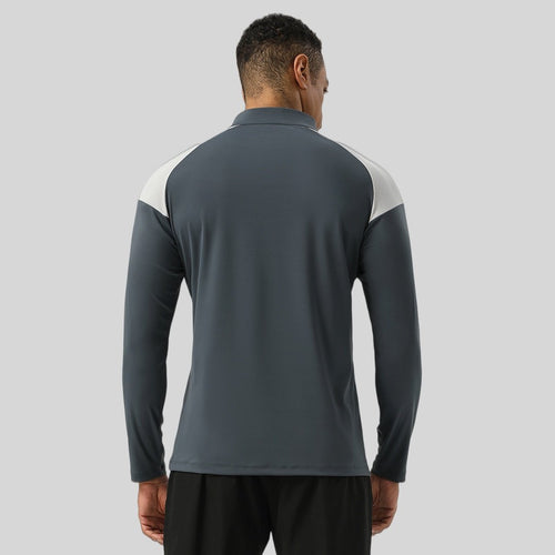 Mens Activewear Sports 75%nylon 25%spandex Quarter Zip Shirt SY-AL16873 print logo 2