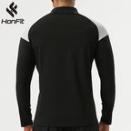 Mens Activewear Sports 75%nylon 25%spandex Quarter Zip Shirt SY-AL16873 print logo 4