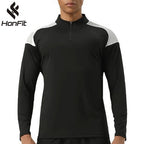 Mens Activewear Sports 75%nylon 25%spandex Quarter Zip Shirt SY-AL16873 print logo 5