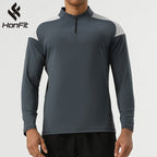 Mens Activewear Sports 75%nylon 25%spandex Quarter Zip Shirt SY-AL16873 print logo 6