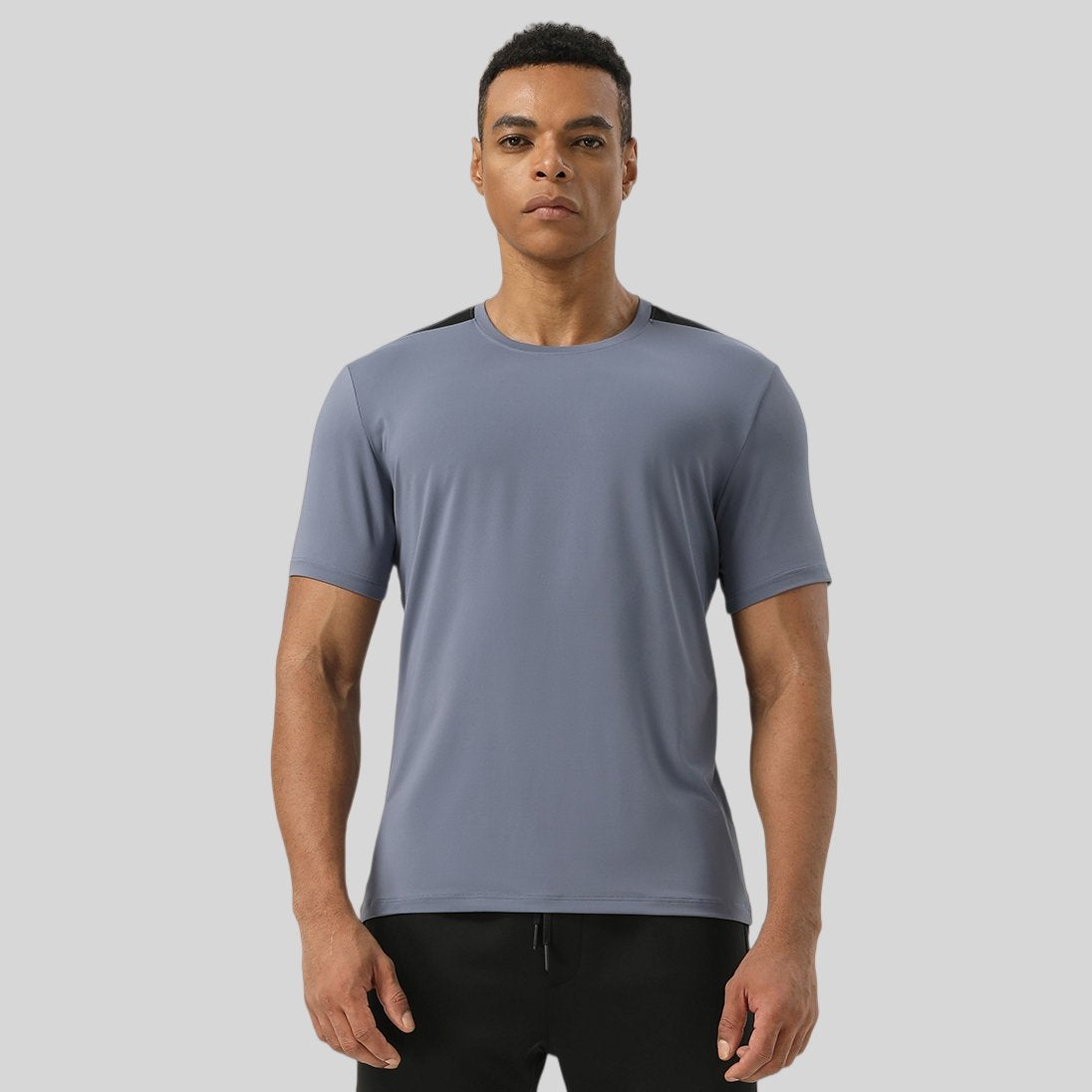 Mens Workout Fitness 88%polyester 12%spandex Tshirt SY-AL16875 print logo 1
