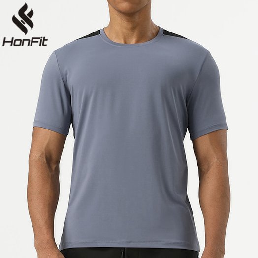 Mens Workout Fitness 88%polyester 12%spandex Tshirt SY-AL16875 print logo 11