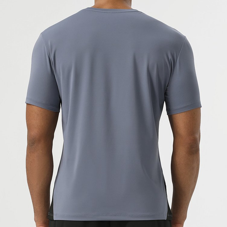 Mens Workout Fitness 88%polyester 12%spandex Tshirt SY-AL16875 print logo 12