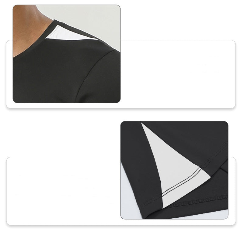 Mens Workout Fitness 88%polyester 12%spandex Tshirt SY-AL16875 print logo 18