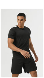 Mens Workout Fitness 88%polyester 12%spandex Tshirt SY-AL16875 print logo 19