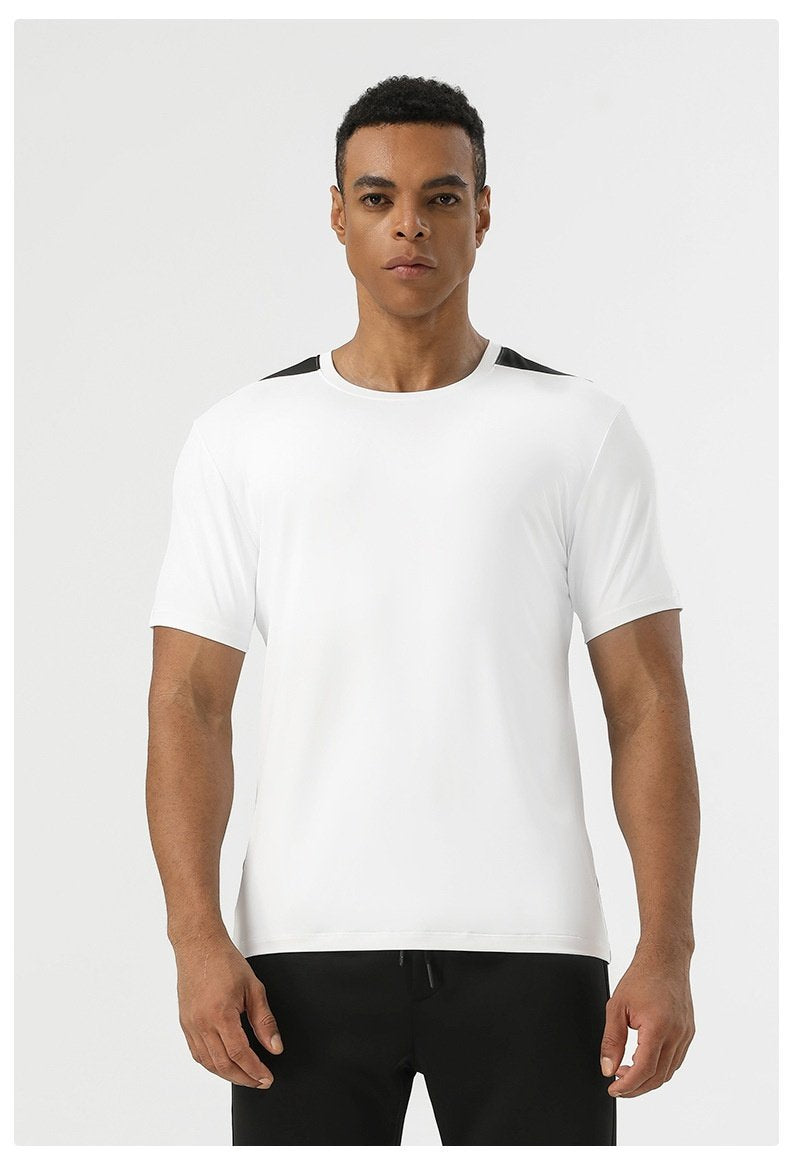 Mens Workout Fitness 88%polyester 12%spandex Tshirt SY-AL16875 print logo 21