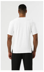 Mens Workout Fitness 88%polyester 12%spandex Tshirt SY-AL16875 print logo 22