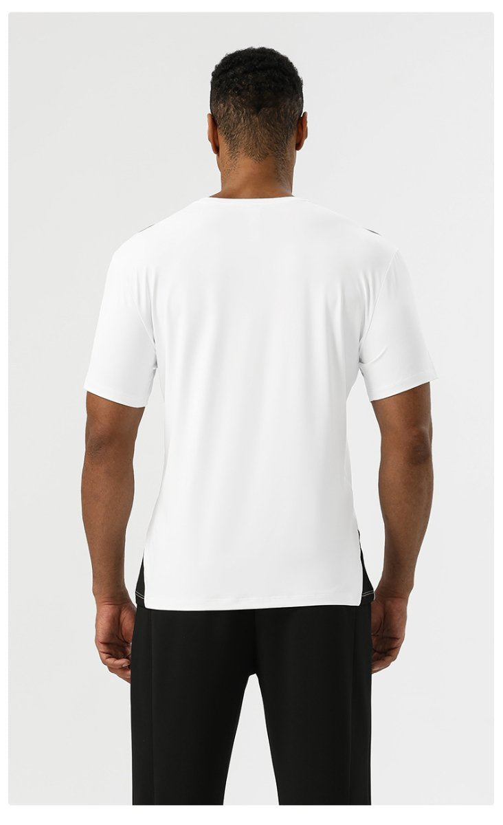 Mens Workout Fitness 88%polyester 12%spandex Tshirt SY-AL16875 print logo 22