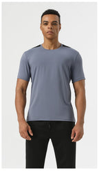 Mens Workout Fitness 88%polyester 12%spandex Tshirt SY-AL16875 print logo 23