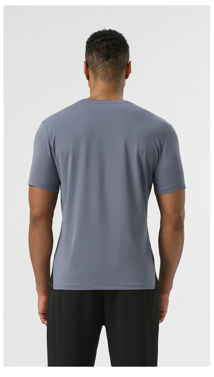 Mens Workout Fitness 88%polyester 12%spandex Tshirt SY-AL16875 print logo 24