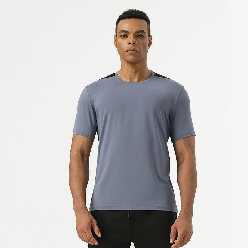 Mens Workout Fitness 88%polyester 12%spandex Tshirt SY-AL16875 print logo 5