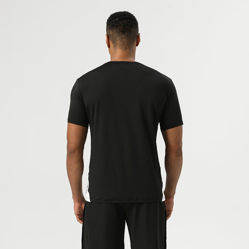 Mens Workout Fitness 88%polyester 12%spandex Tshirt SY-AL16875 print logo 7