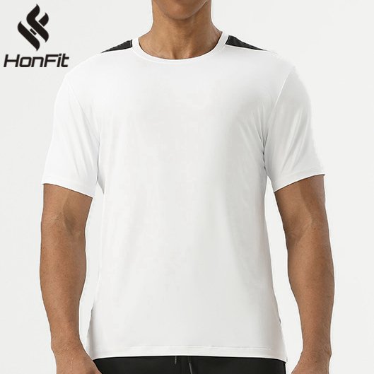 Mens Workout Fitness 88%polyester 12%spandex Tshirt SY-AL16875 print logo 9