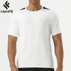 Mens Workout Fitness 88%polyester 12%spandex Tshirt SY-AL16875 print logo 9