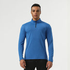 Mens Workout Training 60.2%polyester 39.8%cation Quarter Zip Shirt SY-AL16877 print logo 11