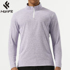 Mens Workout Training 60.2%polyester 39.8%cation Quarter Zip Shirt SY-AL16877 print logo 13